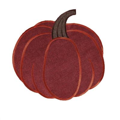 China OWENIE'S Sustainable Thanksgiving Day Autumn Decorations Harvest Pumpkins Embroidered Round Cutwork Place Mats For Dining Table for sale