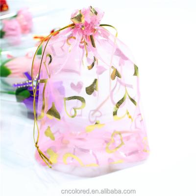 China Chrismas Recyclable Customer Wedding Fovor Organza Tote Bags Pouch for sale