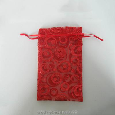China Recyclable Cheap Custom Printed Organza Tea Bag / Organza Pouch for sale