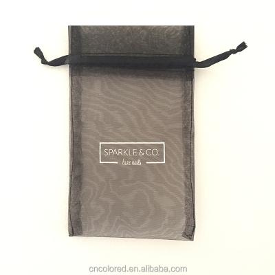 China Recyclable Custom Printed Heart Shaped Organza Gift Bag / Wholesale Organza Pouch for sale