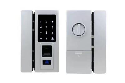 China Cerraduras de puerta de Keyless Entry de la huella dactilar del código de tarjeta de la aleación RFID del cinc biométricas ningún agujero de taladro de la necesidad en venta