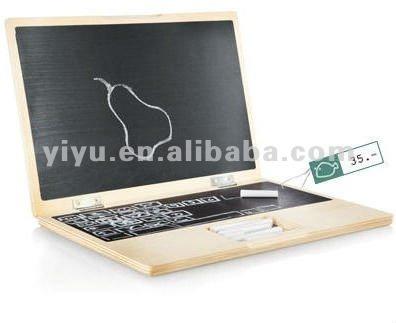 China Laptop Wood Chalk Board (Special Chalkboard: Notebook Style Chalkboard Laptop Chalkboard) for sale