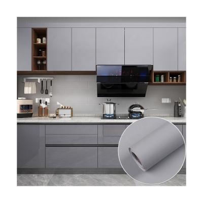 China Self Adhesive Gray Contact Paper for Kitchen Cabinet Waterproof Peel and Stick Countertops Vinyl Adhesive Shelf Liners for sale