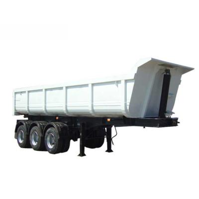 China Howo 4 axle 6 alxe hydraulic cylinder truck dump rectangle trailer