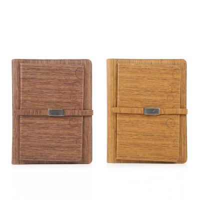 China Custom Printing Wood Diary Spiral Notebook Metal Ring Binders Leather Book Bucket Journal Notebook for sale