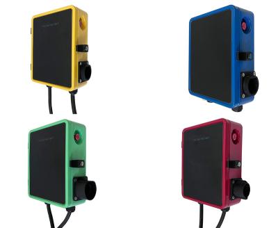 China 7kW AC Vehicle Charger Wall Pedestal Wifi 4G RFID 7kW Type 1 Wifi 4G RFID 7kW AC EV Charging Wall Home Charging Box New Energy for sale