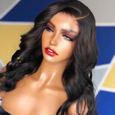 China Body Wave 360 Lace Frontal Wig Virgin Hair Wigs Lace Frontal With Hairline Wig Body Wave Preplucked Texture for sale