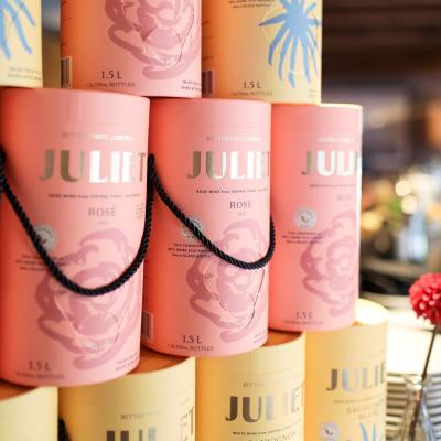Китай Custom Size Coffee Craft Paper Jar Transparent Window Beverage Cans Packaging Gift Box Beer Champagne Wine Kraft Paper Tube Packaging Box продается