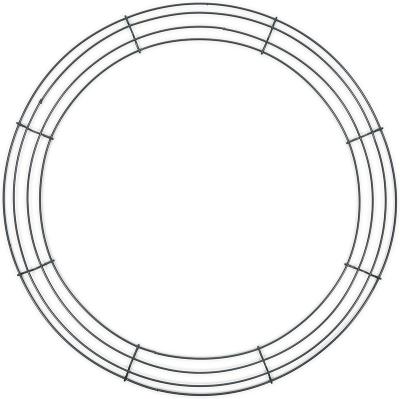 China DIY 14inch Wire Garland Frame Yarn Accessory Garland Making Green Rings For New Year Valentines Christmas Decoration for sale