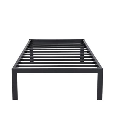 China High Quality Storage Hotel Use Furniture Wrought Iron Single Platform Bed Single Metal Bed for sale