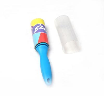 China Long Viscosity Adhesive Sticky Plastic Handle Mini Fiber Easy Peeling Paper Roll for sale