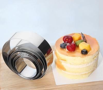 China RK Bakeware China Foodservice NSF Adjustable Cake Mold Small Baking Ring Molds Cake Pan for sale
