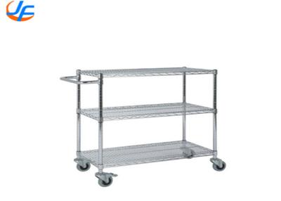 China RK Bakeware China Foodservice NSF 3 Tier Stainless Steel Food Serving Trolley Cart Material Distribution Trolley for sale