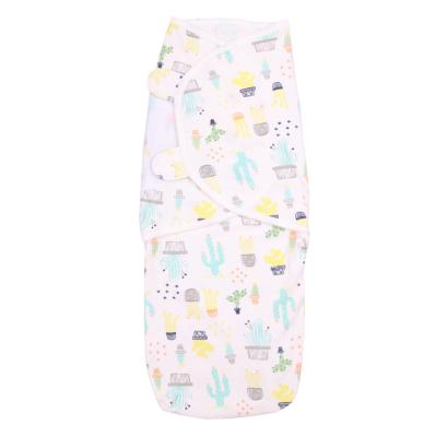 China Safety Breathable Newborn Baby Cotton Cute Cartoon Print Design Infant Wrap Wrap for sale