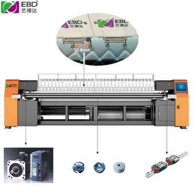 China Head Moved YBD166 Standard 66 High Speed Industrial Vertical Needles Embroidery Quilting Machine With 50.8mm Needle Distance for sale