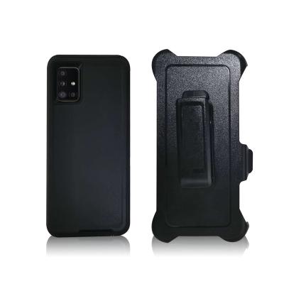 China Protector Cover Robot Defender Holster Phone Case For Samsung Galaxy A02s A12 A32 A52 A72 5G Rugged Belt Clip Built In Screen Cover for sale