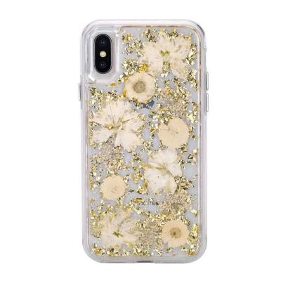 China Luxury Flash Dry Craft Glitter Glue Real Flower Soft Hard PC Full Protector Cover Flower TPU Shockproof Covered Epoxy Case For iPhone 12 for sale