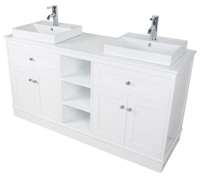 China Hot Selling Soft Closing System Floor Standing Double Sink Bathroom Vanity Cabinets Bathroom Furniture for sale