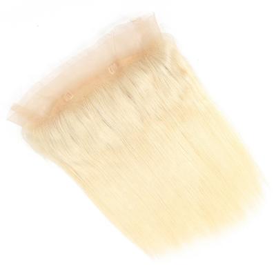 China No Shedding/No Tangle Soft/Shiny High Quality Virgin/Russian Blonde 360 Hair Lace Frontal Closures for sale