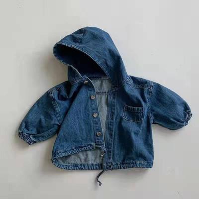 China Shirts & Main 2022 Korean style children's clothing spring children's cardigan new casual coat single cowboy hooded corduroy for sale
