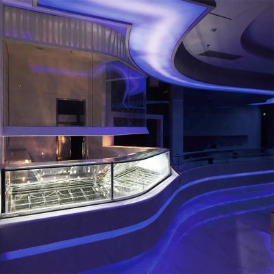 China Commercial Single-temperature Ice Cream Showcase Gelato Display Freezer Fridge For Cinema for sale