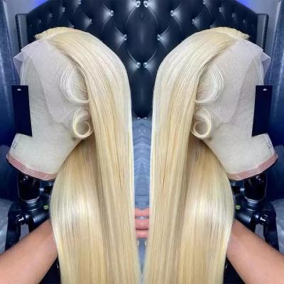 China Blonde Body Wave Human Hair Front Wigs 613 For Women Virgin Hair Color Hd Cuticle Aligned Hair Lace Front Wig Straight Blond Full Lace Wigs for sale