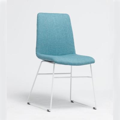 China Office Furniture Convertible Nordic Cantilever Visitor Chair With White Powder Coating for sale