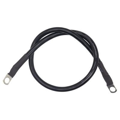 China Marine Amomd 60cm Black 100A 4AWG Copper Stamped Power Cable Wire 30cm Length With Ring Terminal For 12v DC Condition for sale