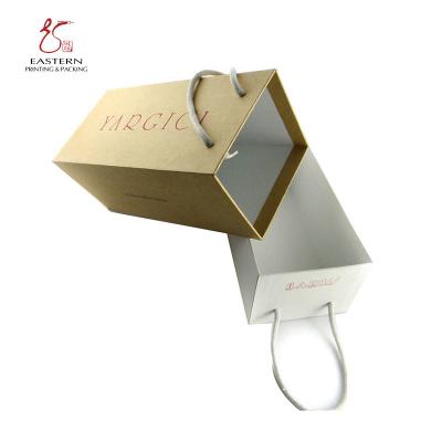 China costom Printed high-end Cardboard Drawer Shoe Box With Handle for sale