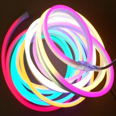 China Sports Stadiums High Voltage Silicone 360 Degree Strip Rope Light China Shenzhen Multicolor RGB Neon Strip Lights For Outdoor Decorative for sale