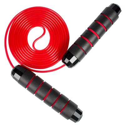 China Durable Adjustable Length PVC Jump Rope Custom Logo Foam Handle Adjustable Heavy Speed Weighted Jump Rope Skipping Corda Pular Aerobic Exercising for sale