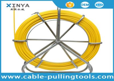 China 4.5mm 200m Rodder de conducto de fibra de vidrio de color amarillo para el proyecto de colocación de cables en venta