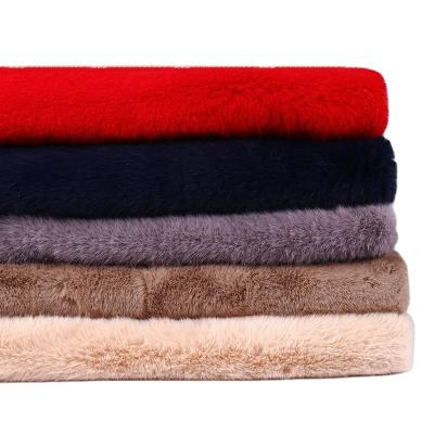 China Memory ETong Factory 1200g/m Heavyweight Rex Rabbit Fake Fur Artificial Faux Fur Fabric 25mm Long Pile Plush Soft Rabbit Fur for sale