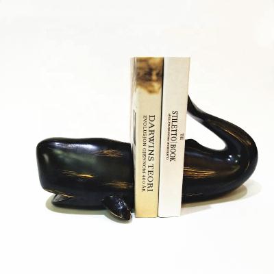 China Creative Europe Resin Whale Shaped Bookends Black (set of 2 pcs) for sale