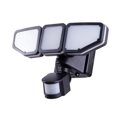China Garden 174LED Motion Detector Light Triple Head Solar Motion Security Light Solar Motion Detector Light for sale