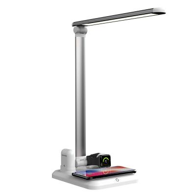 China High Speed Light Lamp Night Study LED Table Station Wireless Smart Charger Mobile Phones Qi Wireless Charger for sale