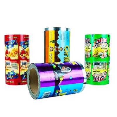 China High Speed Moisture Proof Custom Printed Food Packaging Foil Moisture Proof Plastic Roll Film for sale