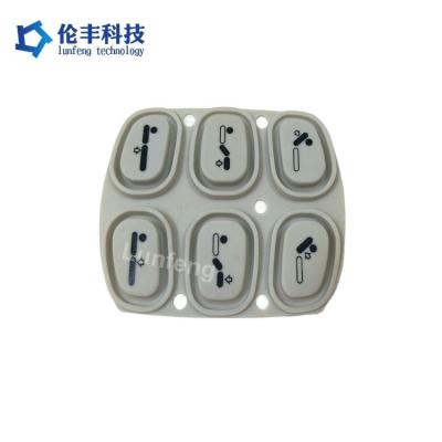 China 3m Adhesive Silicone Rubber Keypad with PET/PC and Backadhesive 3M 467 MP Key Option Embossing Button for sale