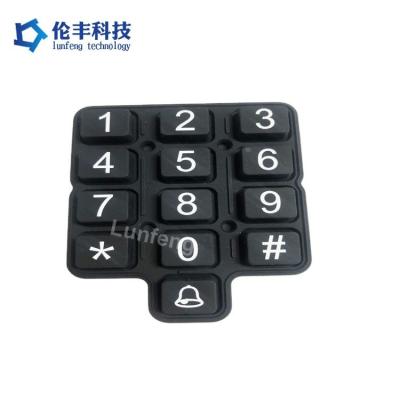 China Industrial Equipment Silicone Rubber Keypad with Printing Silkscreen Printing and Carbon Pill Type By Printed for sale