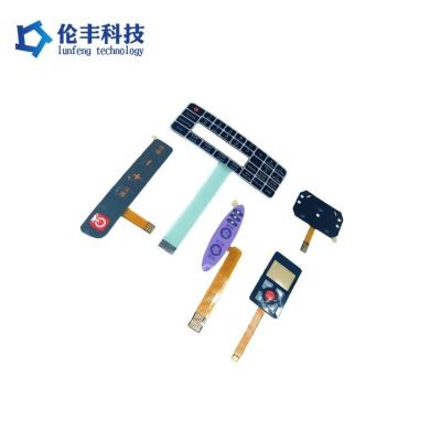 China Flat Buttons PET Membrane Switch with 3M9080 Adhesive and LED/EL Technology for sale