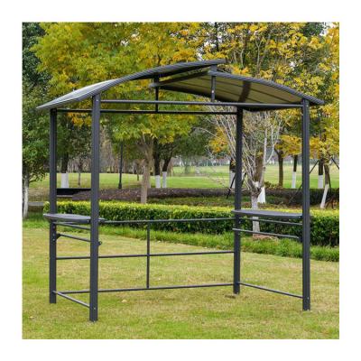 Chine Toit en polycarbonate ventilé entrelacé AJUNION Grill extérieur Pavillon avec cadre en acier 5x8 à vendre