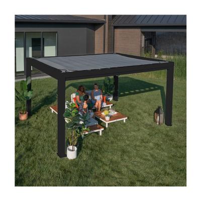 Chine AJUNION 14x10 terrasse de jardin toit pergola à louve avec couverture douce et cadre en acier à vendre