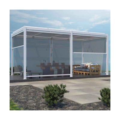Chine Pergola de jardin extérieur avec toit réglable en aluminium et conception bioclimatique à vendre