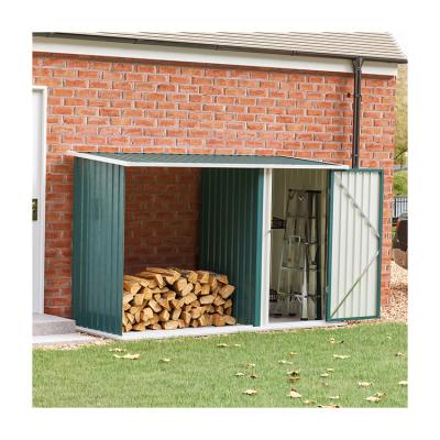 China AJUNION Outdoor Firewood Log Storage Shed with Lockable Steel Protect Your Garden Tools for sale