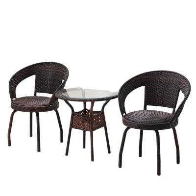 Chine Tableau et chaise en rotin en coton en PE tissé pour meubles de jardin à vendre