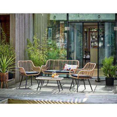 China Transforme o seu jardim com o AJUNION 4 Piece All Weather Wicker Outdoor Furniture Set à venda
