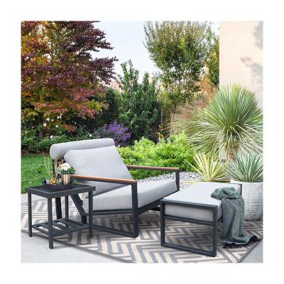 Chine Chaise inclinable en aluminium et Ottoman pour le temps de loisirs extérieur à vendre