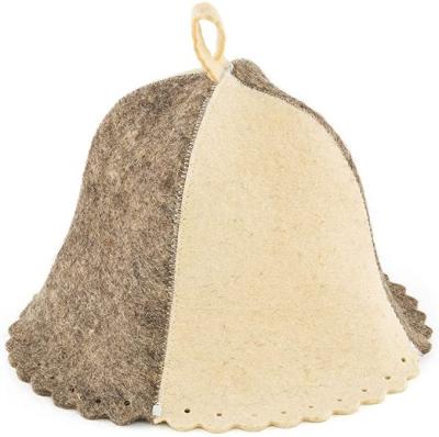 China Unisex Headgear Wool Felt Sauna Banya Bath Felt Hat for sale
