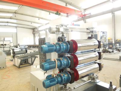 China Linha de extrusão de plástico de controlo PLC de 100 kW a 200 kW para fabricação de folhas de PP/HDPE à venda