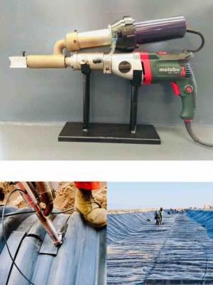 China Hot Air Welding Pipe Portable Extruder Material PE for sale